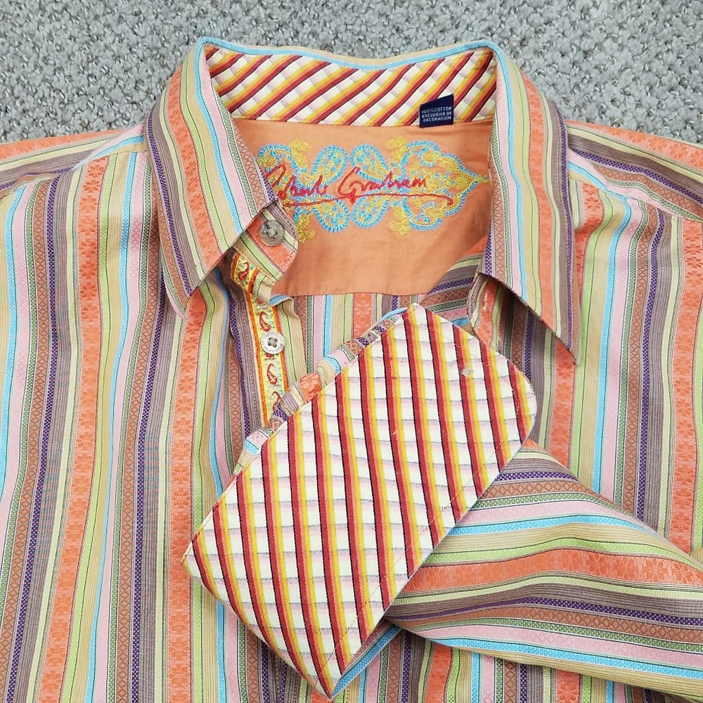 Robert Graham Multi-Color Long Sleeve Shirt XL - Picture 2 of 8
